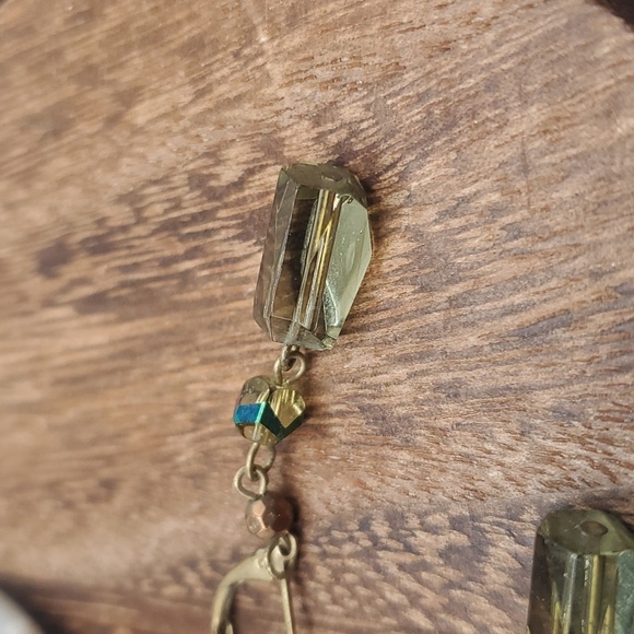 Swarovski crystal emerald chandelier earrings E865 - Picture 3 of 3